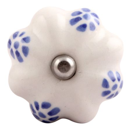 Blue Dahalia Medium Ceramic Wine Stopper